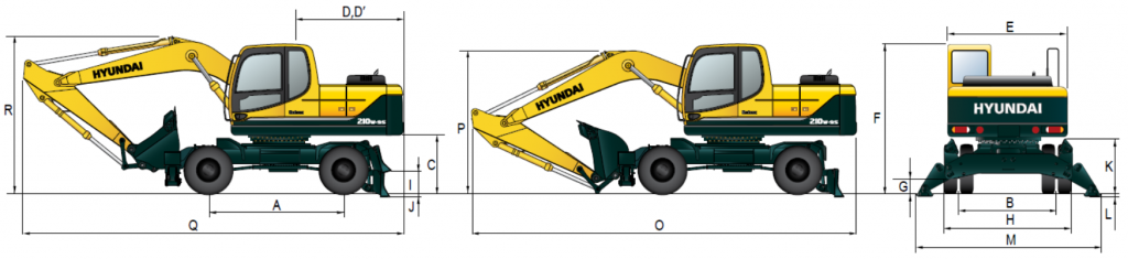 Габаритные размеры R210W-9S